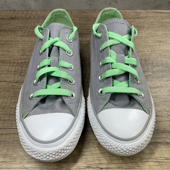 Converse All-Star Chuck Taylor~Women’s~Grey w/ Mint Green Double Tongue~Size 6 - Picture 3 of 9